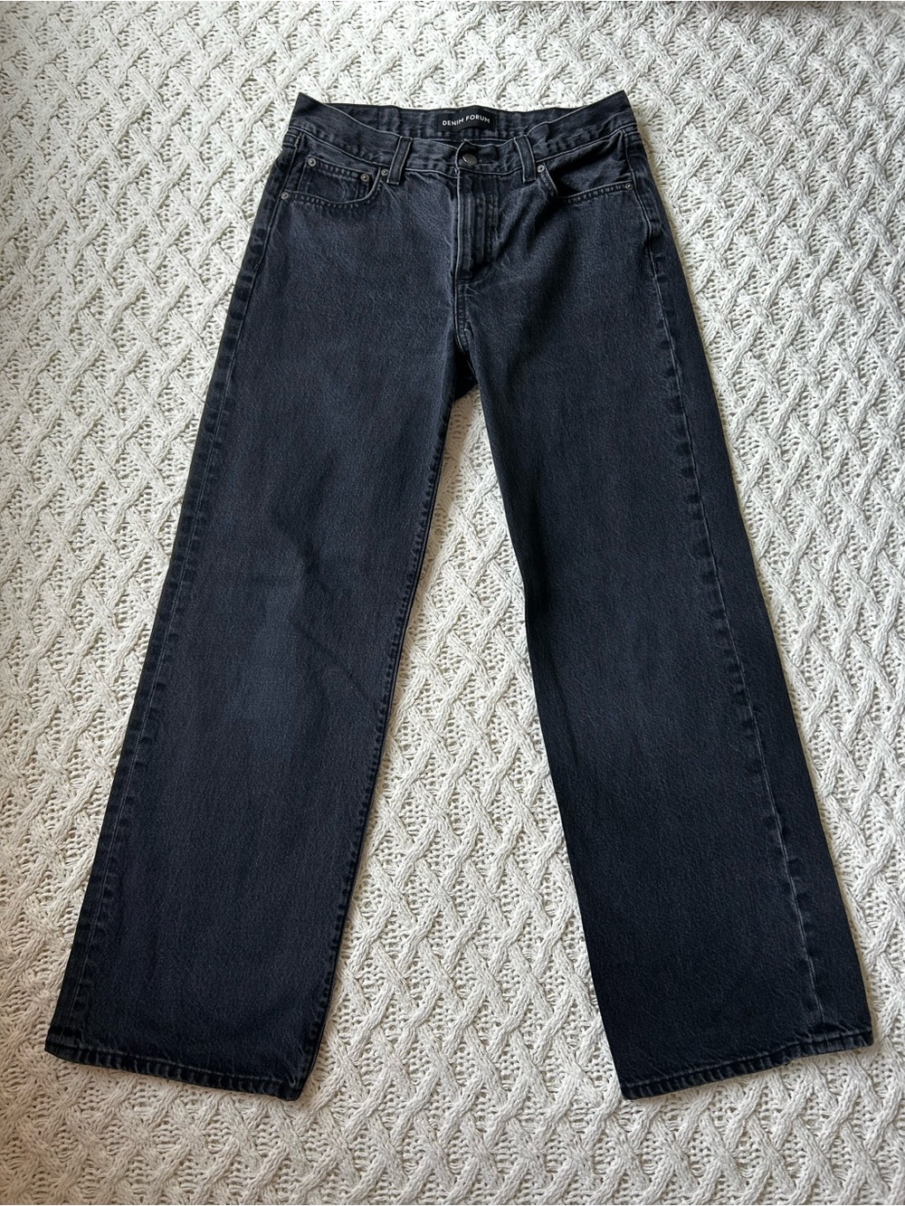 Denim Forum - The Farrah Lo-Rise Wide Jean